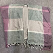 Woolrich Poncho Women&#39;s One Size OS Window Pane Cardigan Soft Polyester ... - $25.11 CAD