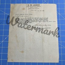 Vintage Letter Lufkin Texas Grocery Store 1936 E. W. Leach Cute Funny Si... - $491.90 MXN