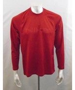 Nike Red Long Sleeve Athletic Crew Neck Spell Out Men&#39;s Polyester Shirt ... - $148.98 MXN