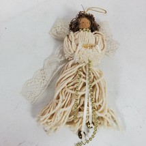 Vintage 1980s Christmas Angel Ornament 6 Inch Long - £10.46 GBP