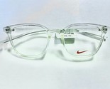 Nike Eyeglasses Frames 7124 900 Crystal Clear Square Full Rim 50-19-145 - $74.25