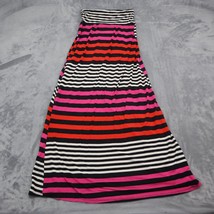 Wet Seal Skirt Womens XS Multicolor Pinstriped Flat Front A Line Maxi Bo... - $25.72