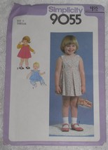 Simplicity Pattern 9055 Girl&#39;s Sundress, Jumper, Top &amp; Pants Size 2 UC Vintage  - £5.64 GBP