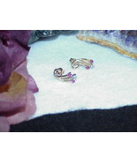 14K 4 Ruby 2 Diamond Spray Earrings 6mm Yellow Gold Post Stud New on Tag... - $267.29