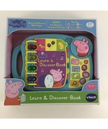 VTech Peppa Pig Learn &amp; Discover Book Electronic Learn Sounds Phrases Mu... - $1,033.57 MXN