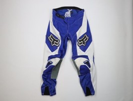 Vintage Fox Racing Mens Size 28 Spell Out Motocross Racing Dirt Bike Pants Blue - £47.44 GBP