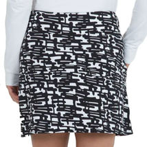 NWT IBKUL JUNO BLACK WHITE 17" Crossover Hem Layered GOLF SKORT - S & M image 2