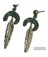 Vintage Sterling Silver 925 Earrings With Turquoise - $2,132.64 MXN