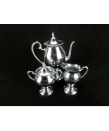 London &amp; Brighton 3-Pc. Tea Set, Chromium Plated, Tea Pot, Creamer &amp; Sug... - €34,00 EUR