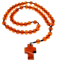  Baltic Amber Rosary Round Ball Beads  / Certified Genuine Baltic Amber - £86.09 GBP