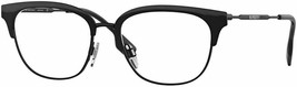New Burberry Eyeglasses Square BE1334 1001 52mm Black [52-17-140] - £83.81 GBP