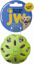 JW Pet Crackle Heads Crackle Ball Dog Toy Assorted 1ea/MD - £8.71 GBP