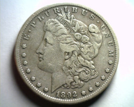 1892-S Morgan Silver Dollar Very Fine+ Vf+ Nice Original Coin Bobs Coins - £237.81 GBP