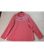 Blair Sweatshirt Womens Size XL Mauve Cotton Long Casual Sleeve Quarter ... - $27.64 CAD