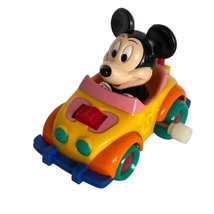 Disney Mickey Mouse Yellow Racer Car Windup Toy - $12.95