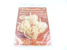 Vintage Paragon Needlecraft Candlewick Plus Love Me Knot 4 Scented Sachets - £23.28 GBP