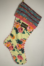 Matilda Jane Christmas stocking Roses Floral Green new with tags 20 inches - £22.04 GBP