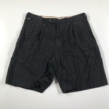 Tommy Bahama Shorts Mens 34 Black Silk Cotton Pockets Above Knee Length Pleated - £11.70 GBP
