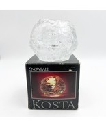 Large KOSTA BODA Clear 3&quot; SNOWBALL Art Glass Votive Candle Holder Sweden - $18.00