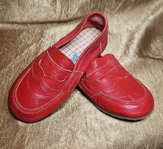 Vintage Baby Deer Shoes by Claire McCondell Red Penny Loafers Toddler Sz 4 N - £22.40 GBP