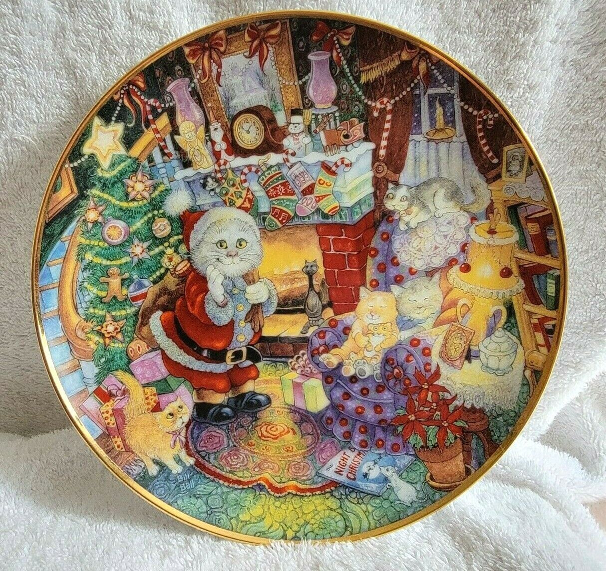 Primary image for Bill Bell Collector Plate NOT A CREATURE WAS PURRING Franklin Mint CATS LIM EDIT