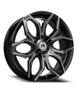 LUX33 22X9 5114.3/120 +33 73.1 Gloss Black Milled - $7,709.75 MXN