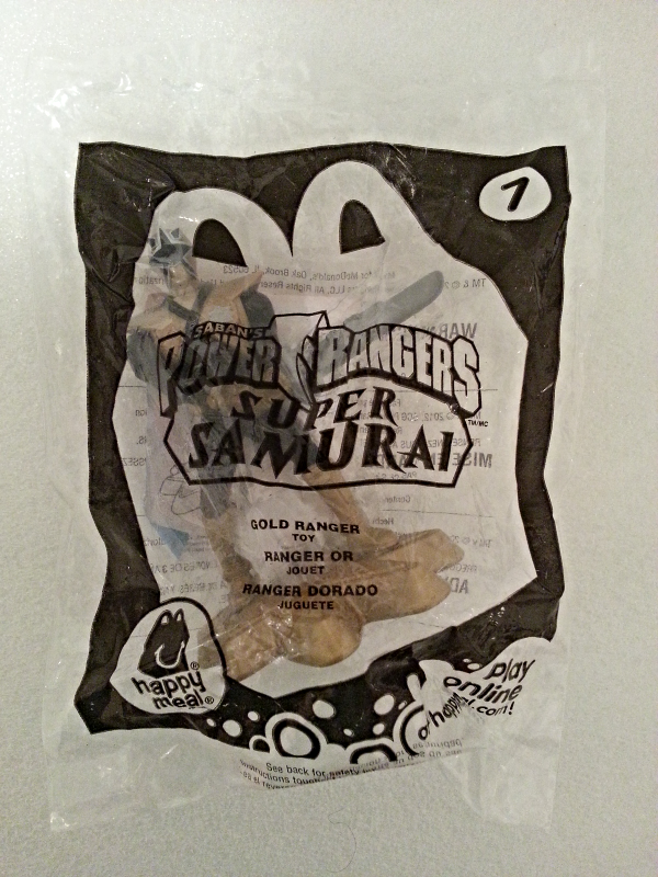 Primary image for McDonalds 2012 Power Rangers Super Samurai No 7 Gold Ranger One Happy Meal Toy