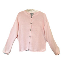 Gallagher Womens Vintage 1990’s Pink Rolled Edge Hem Button Up Cardigan ... - £17.23 GBP