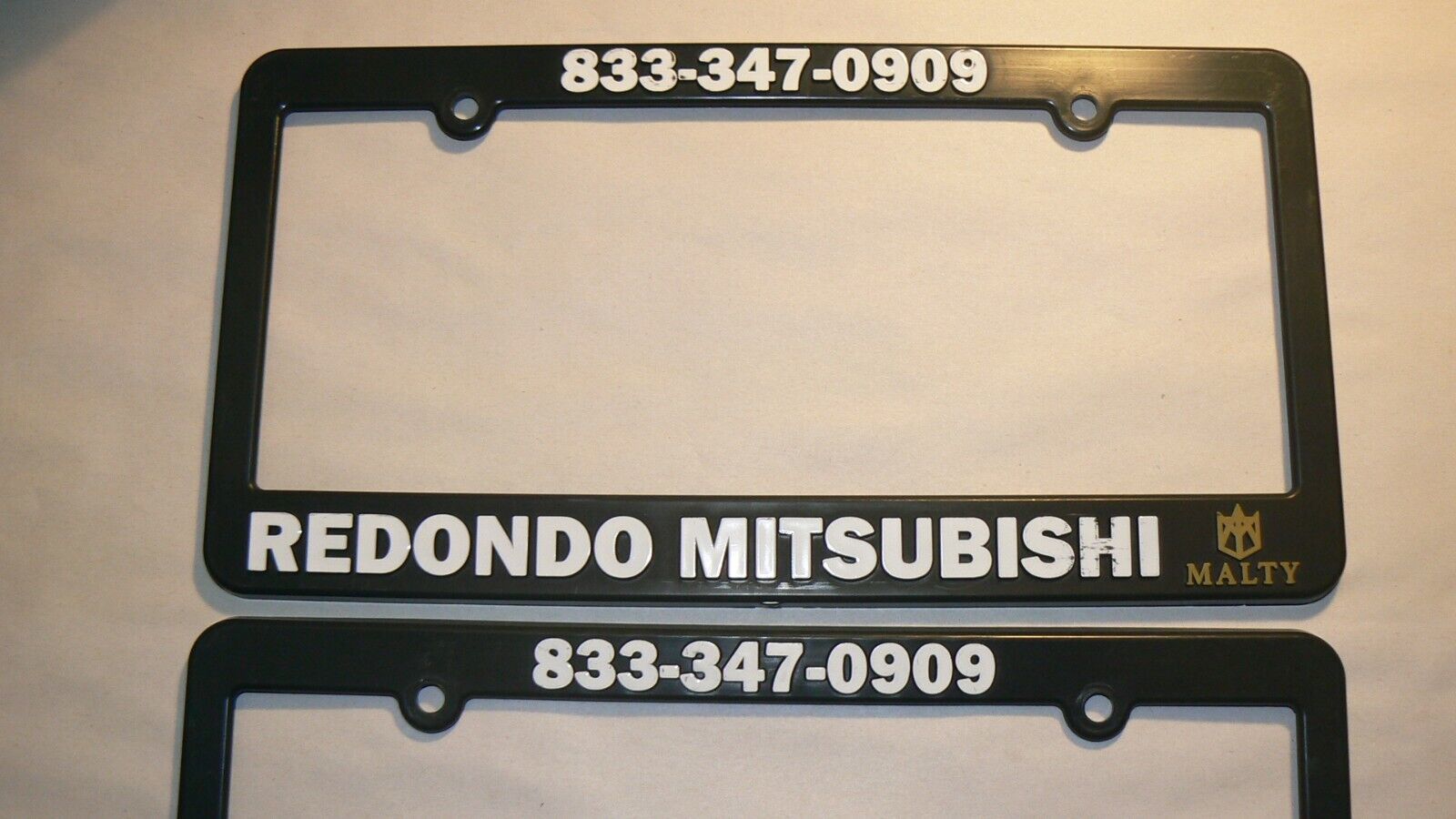 Pair of 2X Redondo Beach Mitsubishi MALTY License Plate Frame Dealership... - $36.19