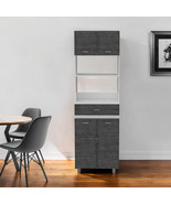 79&quot; Gray Pantry Cabinet with Three Storage Shelves - €790,38 EUR