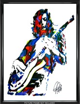 Jimmy Page Led Zeppelin Danelectro Guitar Music Poster Print Wall Art 18x24 - £21.23 GBP