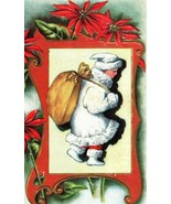 1910 Embossed Christmas Postcard Child Carrying A Bag Of Toys - $412.83 MXN