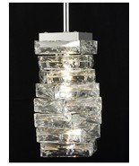 JEENKAE Modern Crystal Pendant Light Chrome  New - $33.31