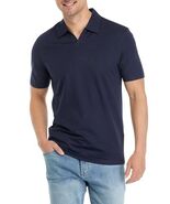 Kenneth Cole Men's Johnny Collar Polo Navy Size Medium 4 Way Flex Lightw... - $34.99