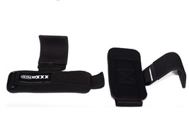 Weight Lifting Hooks Straps Pair, Non-Slip Rubber  Grip Black - $366.30 MXN