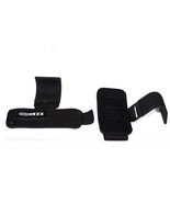 Weight Lifting Hooks Straps Pair, Non-Slip Rubber  Grip Black - $19.79