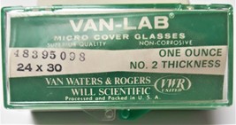 Micro Cover Glasses - VWR Scientific - #48395-098 - No. 2 thicknes - 24 ... - $11.10 CAD