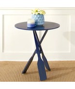 Round Side End Table BOAT PADDLE Oar Legs | Nautical Lake Furniture Home... - £58.27 GBP