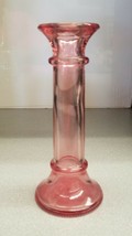 Indiana Glass 1990&#39;s Cranberry Glass Bud Vase/Taper Candle Holder 7&quot; NEW Vintage - £7.19 GBP