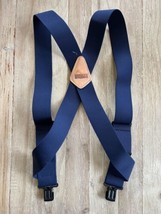 Duluth Trading Men&#39;s Regular Side Clip Suspenders 2” 92992 Navy Blue NEW - £22.81 GBP