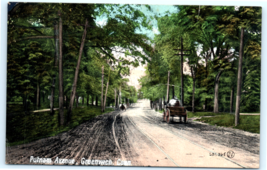 Greenwich Connecticut Putnam Ave Wagons Postcard Vintage - £7.81 GBP