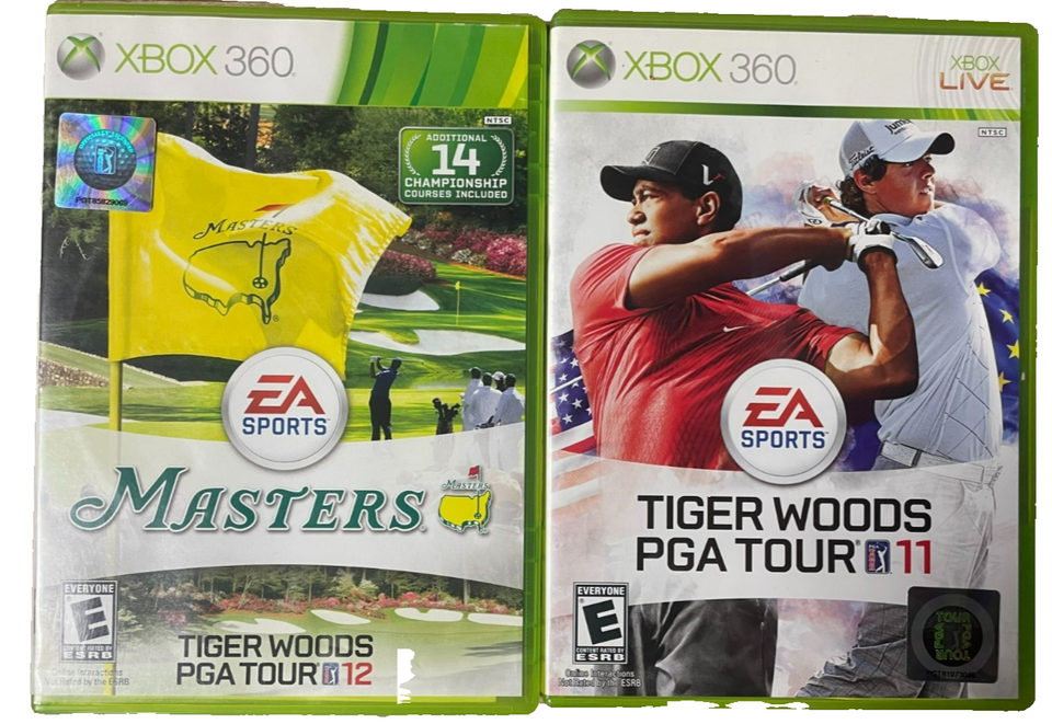 2 Game XBOX 360 Golf Game Lot: Tiger Woods, Masters, PGA - $9.89
