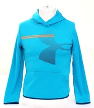 Under Armour Coldgear Blue Hoodie Pullover Hooded Sweatshirt Youth Boy&#39;s... - $74.99