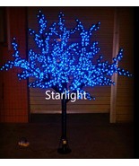 Blue 6.5ft LED Cherry Blossom Tree Light Outdoor Artificial Christmas Tr... - $612.71 CAD