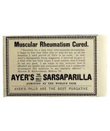 Ayers Rheumatism Cured Medicine 1894 Advertisement Victorian Worlds Fair... - $17.50