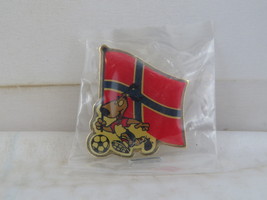 1994 World Cup Pin - Norway Striker with Flag - Celluloid Pin  - $15.00