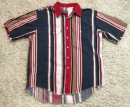 Vintage Wrangler Shirt Long Tail Cowboy Cut Regular Western XL Striped 919A - $67.68