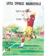 1975 Little Cypress-Mauriceville Vs Stark Football Program-Orange, TX-Ho... - $19.89 CAD