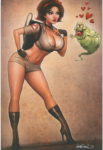 12x18&quot; Nathan Szerdy SIGNED Comic Art Print ~ Ghostbusters w/ Slimer - £20.15 GBP