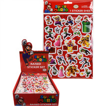 Super Mario Bros. Characters Raised Sticker Sheet Multi-Color - £7.15 GBP